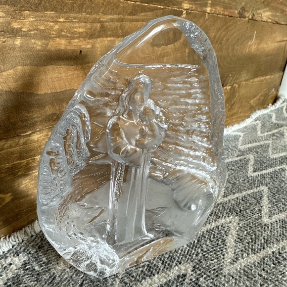 RARE Lenox Handcrafted Christian Religious “Footprints in Crystal, Inspirational - Picture 3 of 12